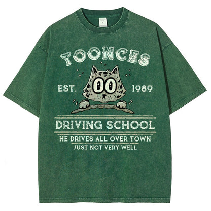 Roadster Driving School Vintage Distressed T-shirt