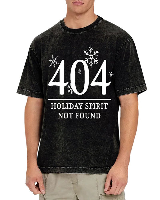 404 Holiday Spirit Not Found Vintage Distressed T-shirt