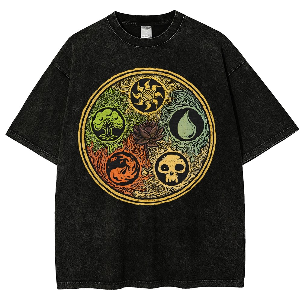 Black Lotus Vintage Distressed T-shirt