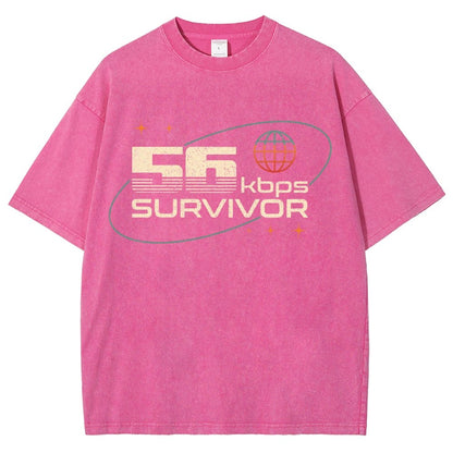 56 Kbps Survivo Buy Now Vintage Distressed T-shirt