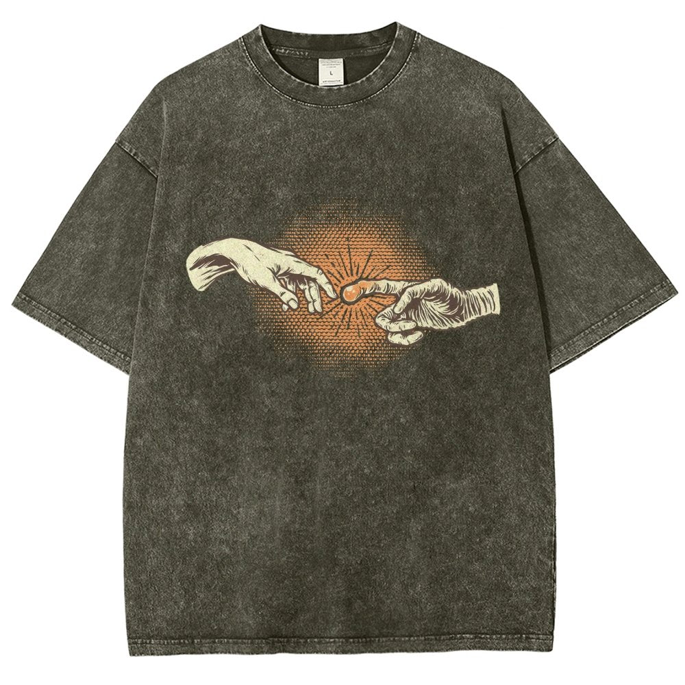 First Contact Vintage Distressed T-shirt