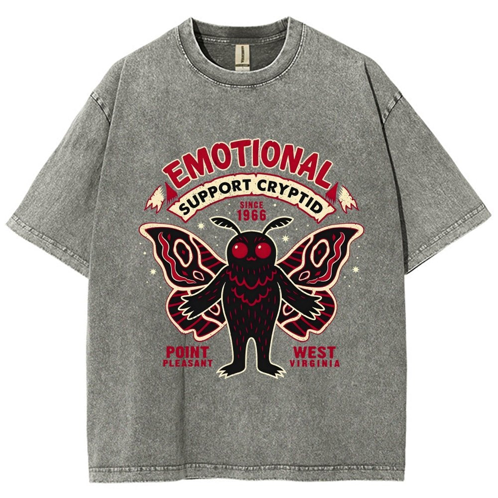 Emotional Support Cryptid Vintage Distressed T-shirt
