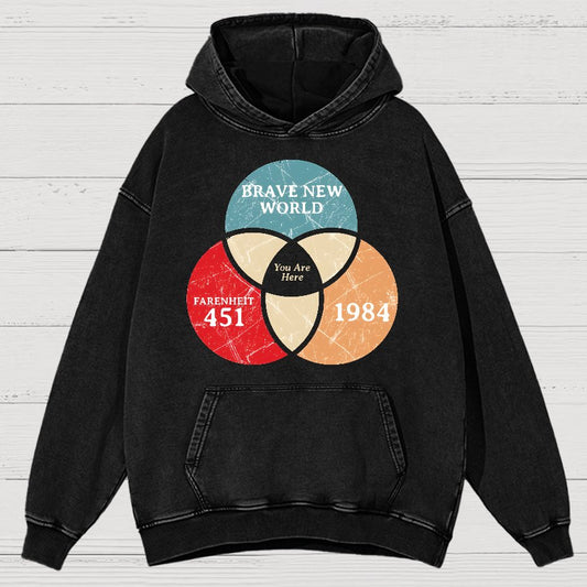 You Are Here Vintage Distressed Hoodie