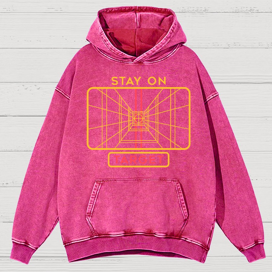 Stay On Target Geeky Vintage Distressed Hoodie