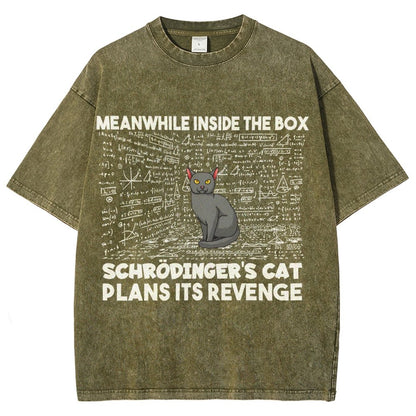 Inside The Box Schrödingers Cat Plans Its Revenge Vintage Distressed T-shirt
