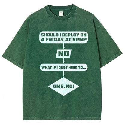 Deploy on Friday? Vintage Distressed T-shirt
