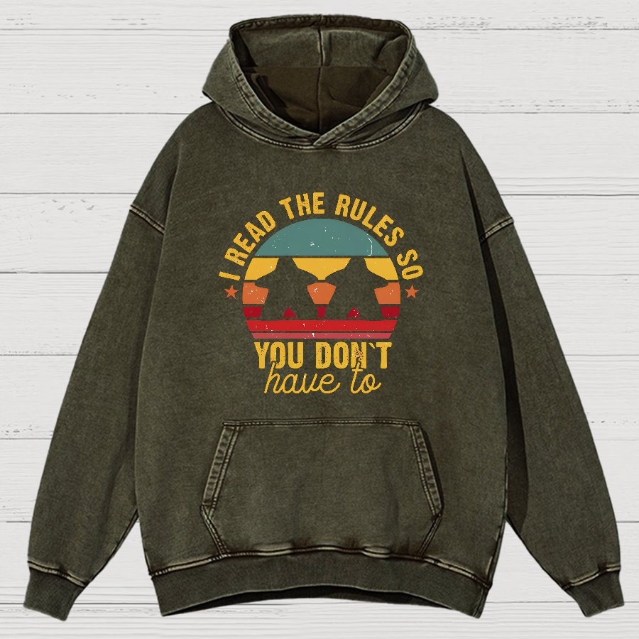 I Read The Rules So You Don't Have To ,Board Game Vintage Distressed Hoodie