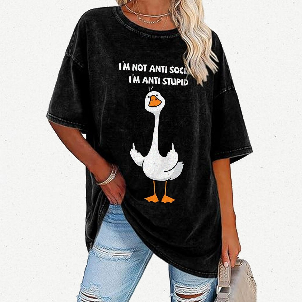 I Am Not Antisocial I’M Antistupid Vintage Distressed T-shirt