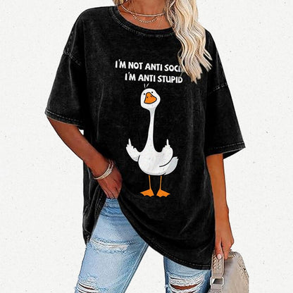 I Am Not Antisocial I’M Antistupid Vintage Distressed T-shirt
