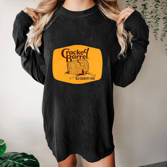Cracked Barrel Old Country Hick Washed Long Sleeve Tee