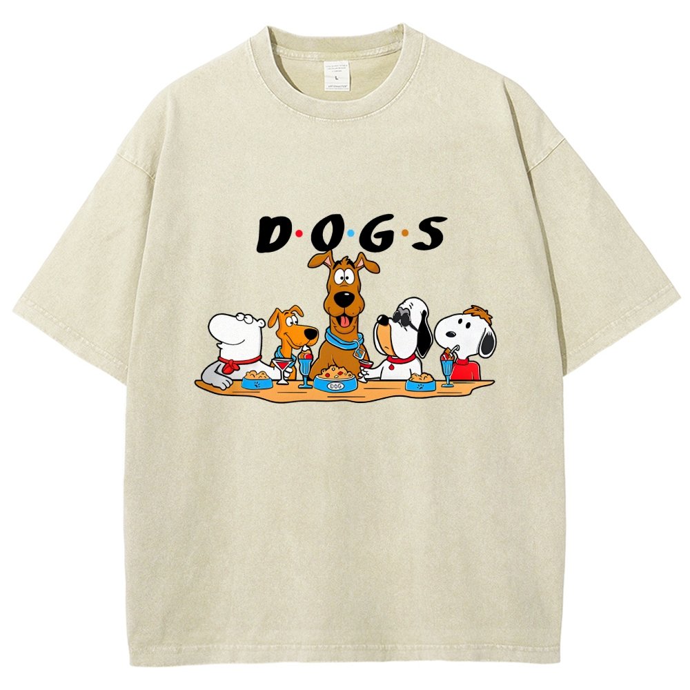 Dog Vintage Distressed T-shirt