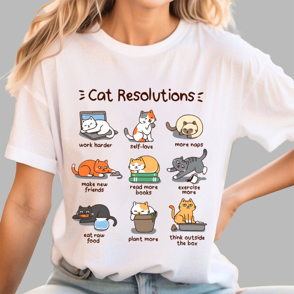 Cat Resolutions Geek T-Shirt