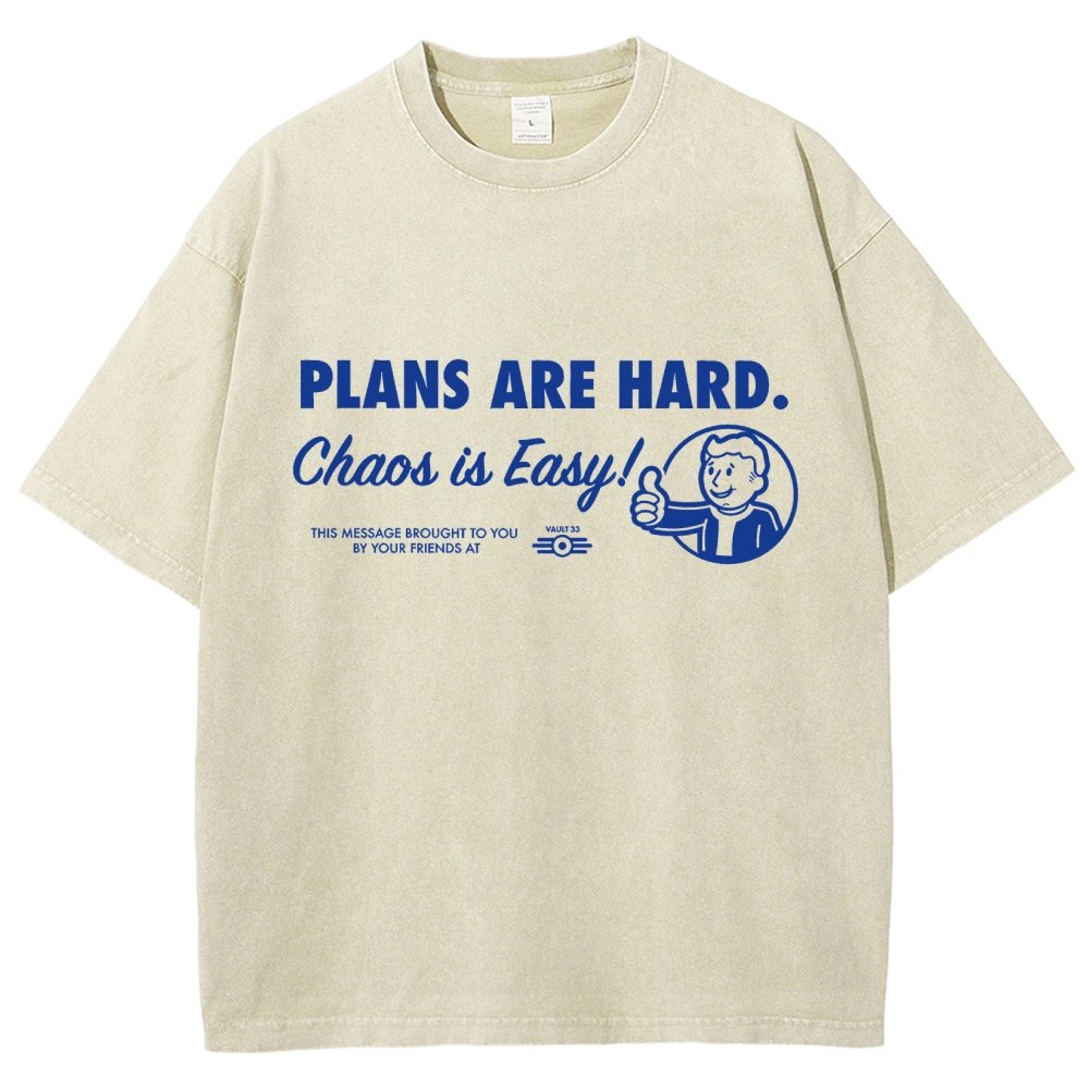 Chaos is Easy Vintage Distressed T-shirt