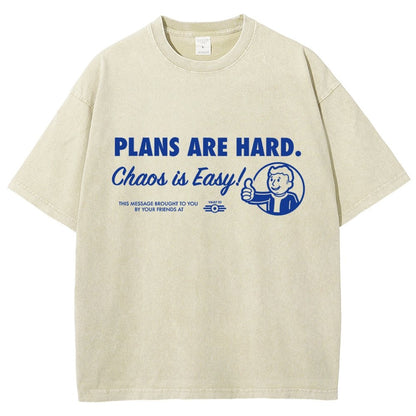 Chaos is Easy Vintage Distressed T-shirt