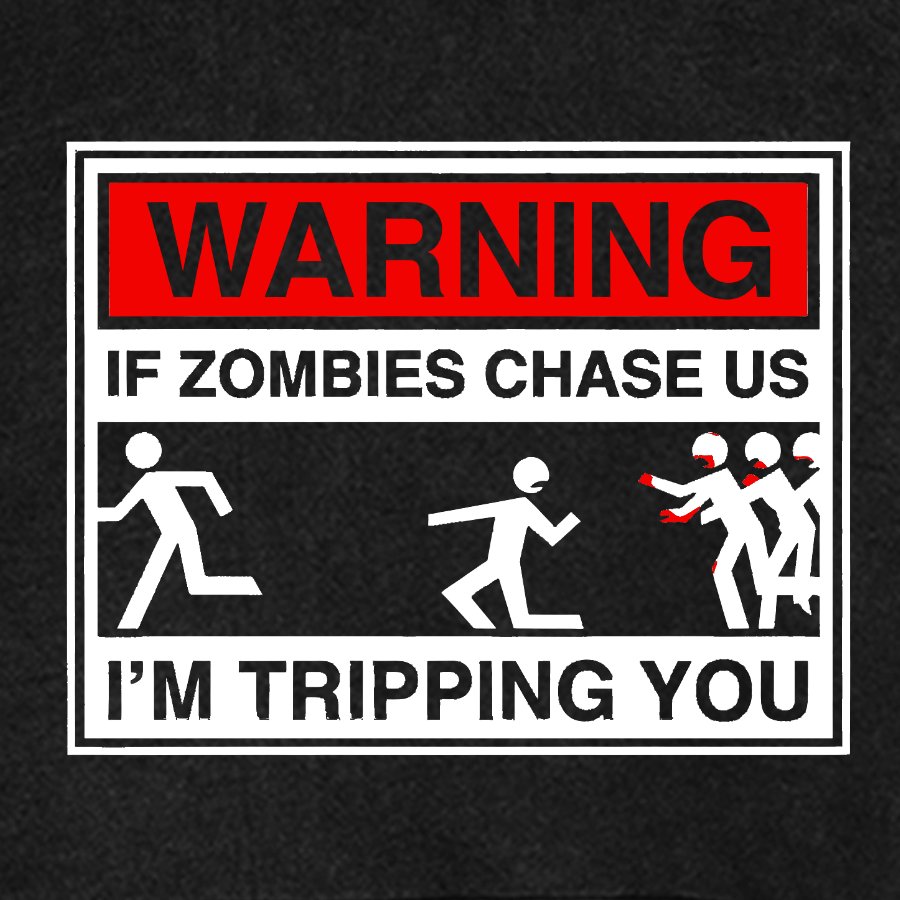 If Zombies Chase Us Vintage Distressed Hoodie