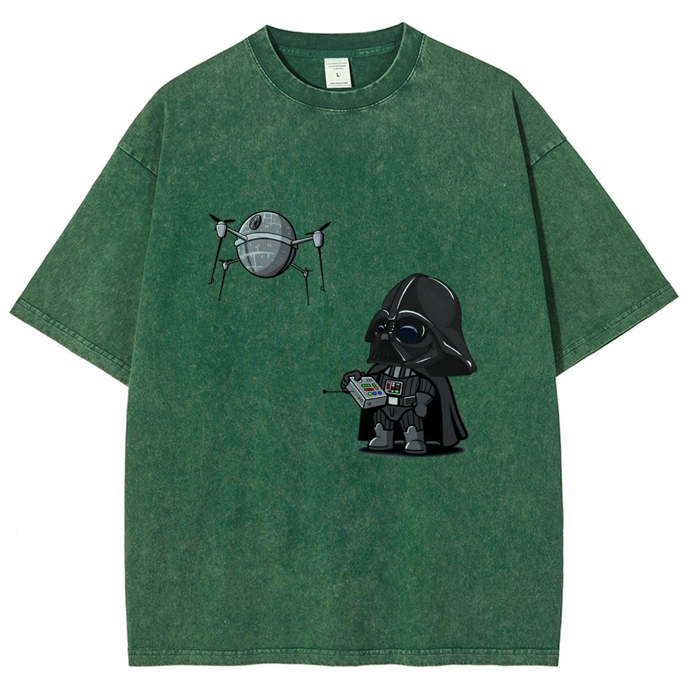 The adorable dark lord plays with a drone Vintage Distressed T-shirt