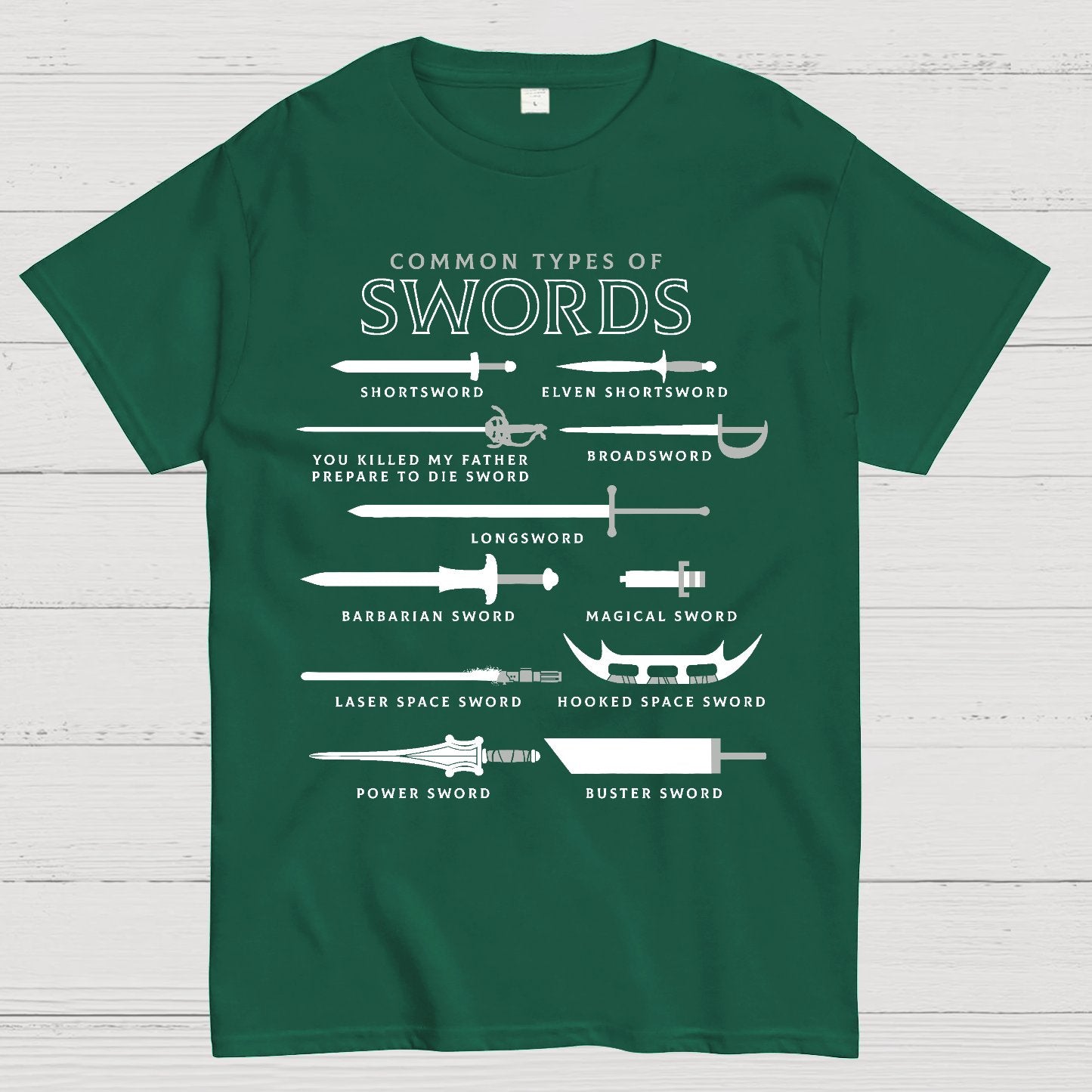Common Types Of Swords Geek T-Shirt