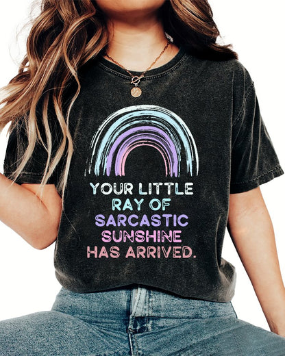 Your Little Ray of Sarcastic Sunshine Has Arrived  Vintage Distressed T-shirt