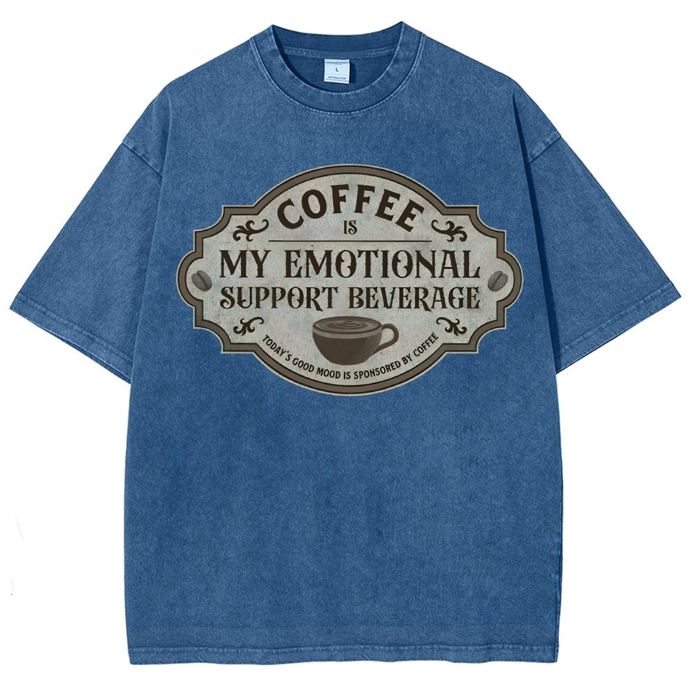 My Emotional Support Beverage Vintage Distressed T-shirt