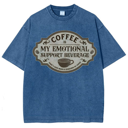 My Emotional Support Beverage Vintage Distressed T-shirt