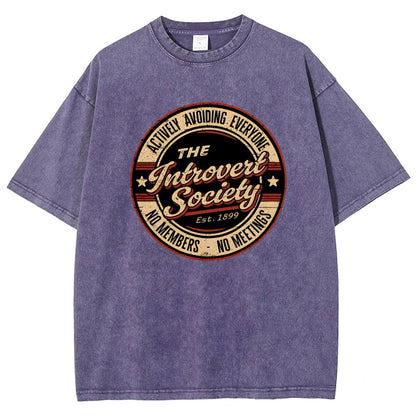 The Introvert Society Vintage Distressed T-shirt