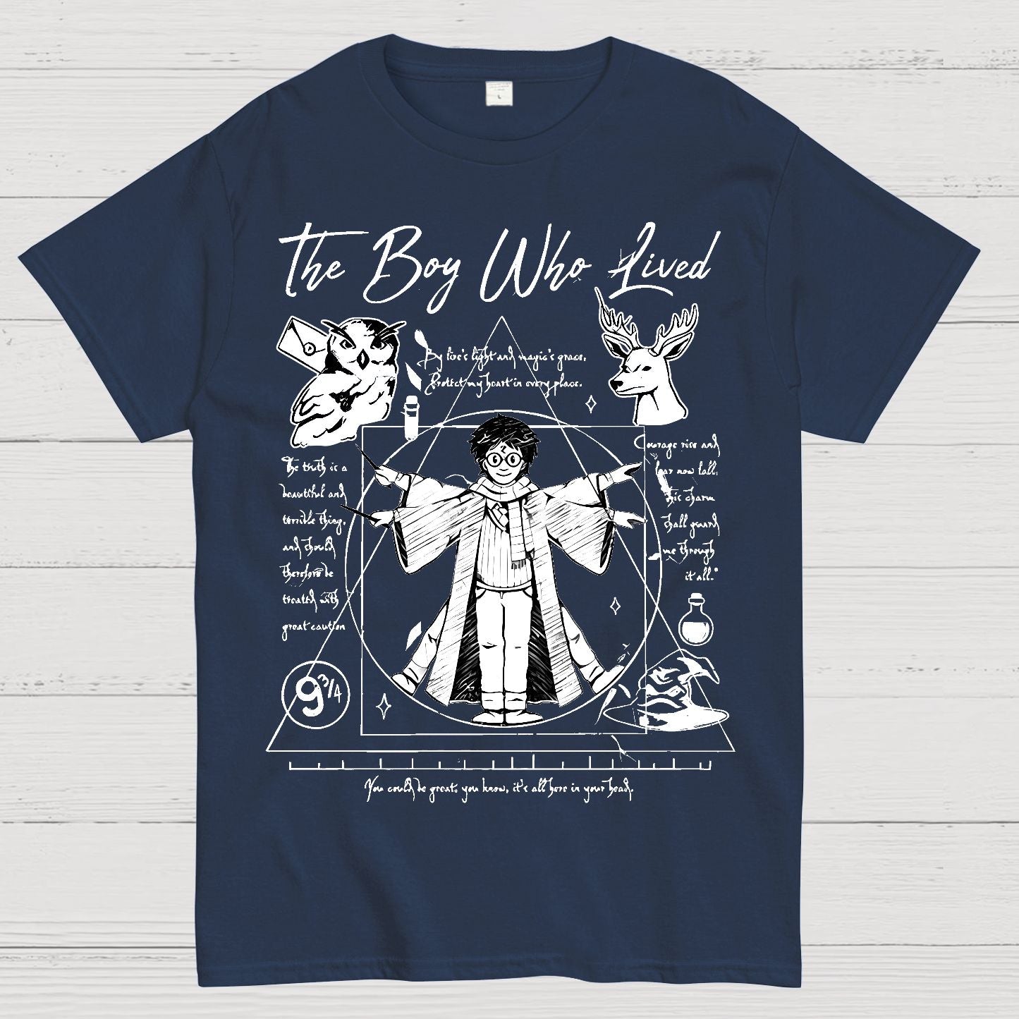 Vitruvian Wizard Geek T-Shirt