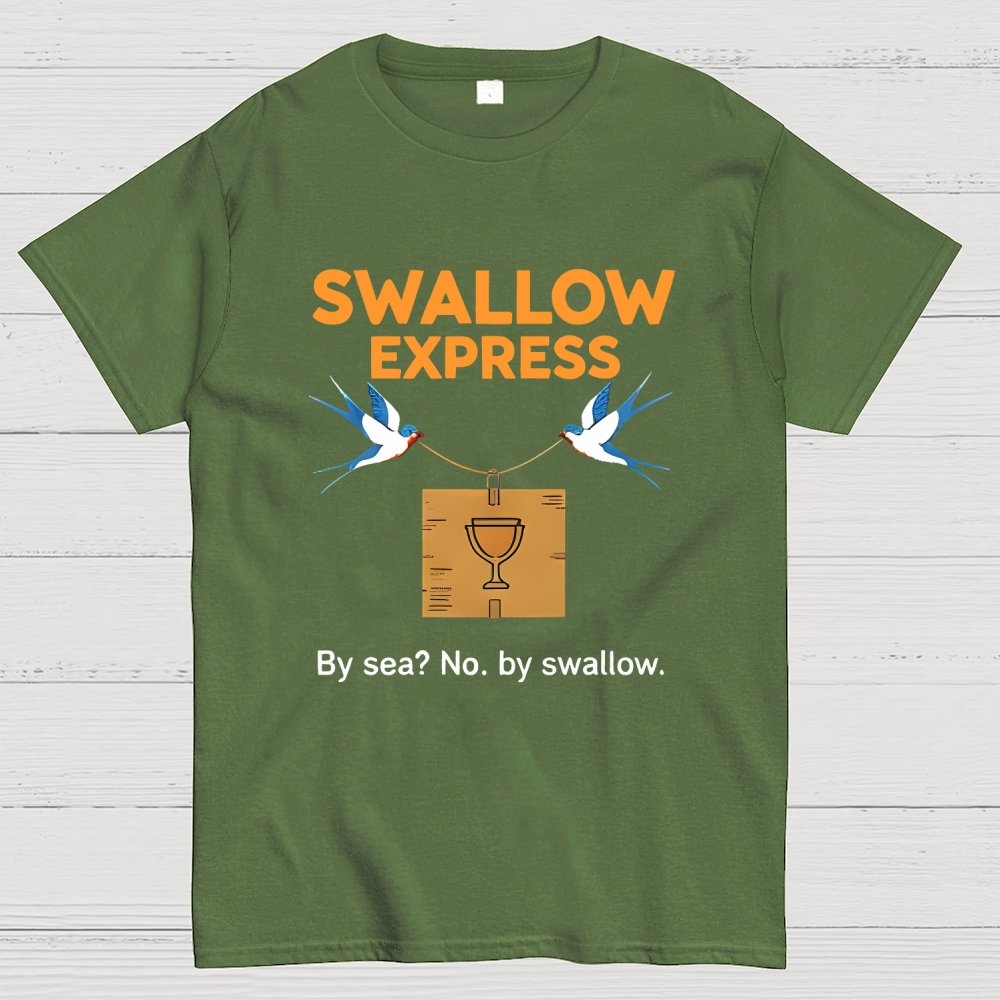Swallow Express By Sea No, By Swallow Art Print Geek T-Shirt