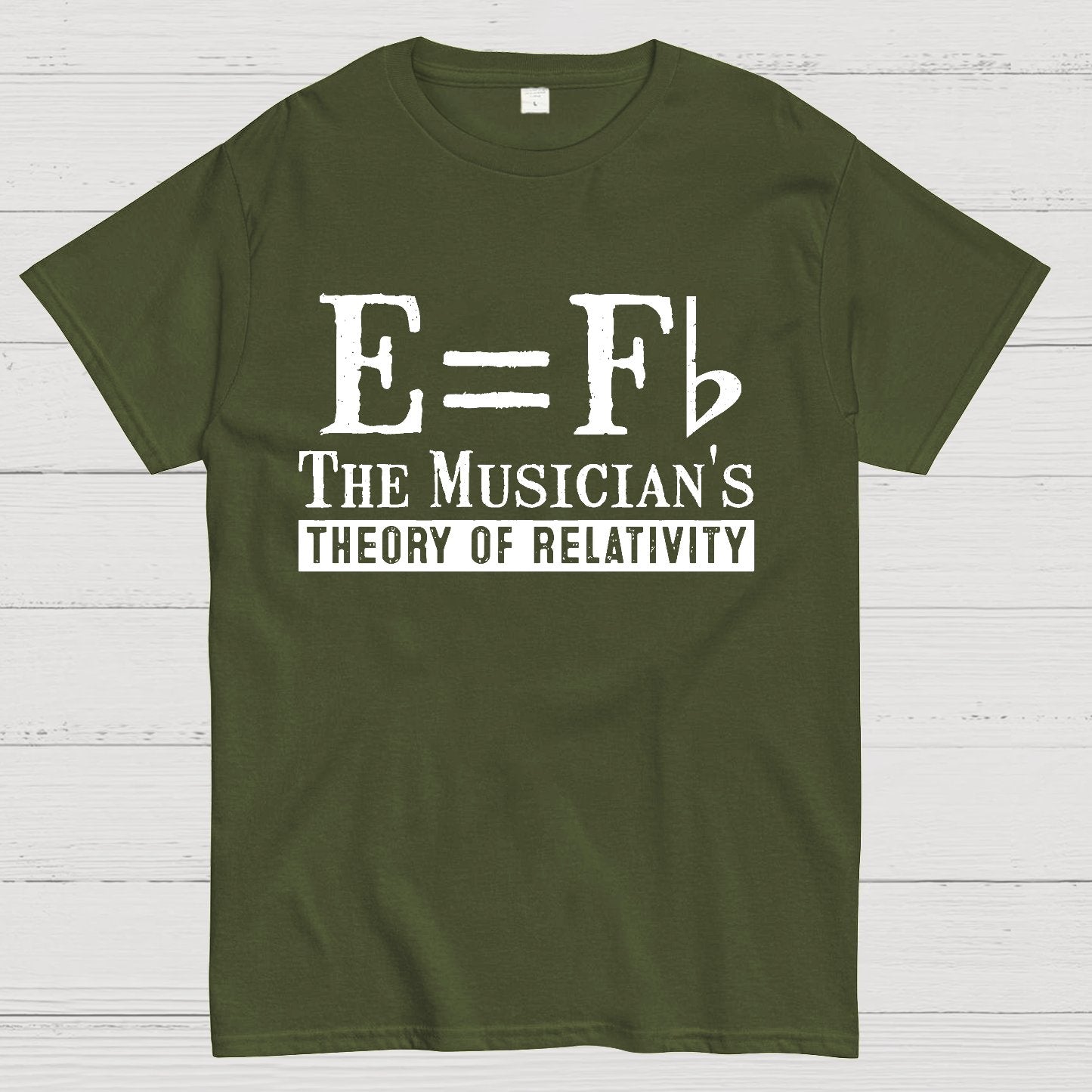 E Equals F Flat Theory of Relativity Geek T-Shirt