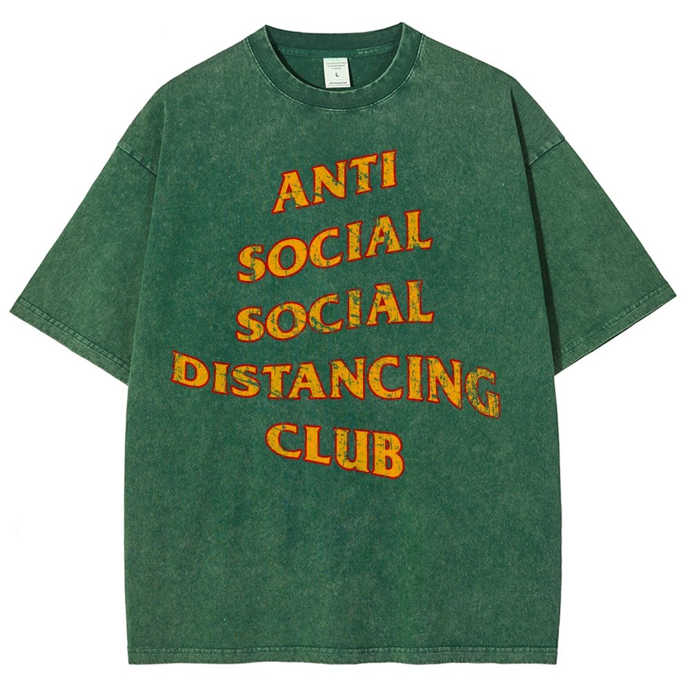 Social Distancing Club Vintage Distressed T-shirt