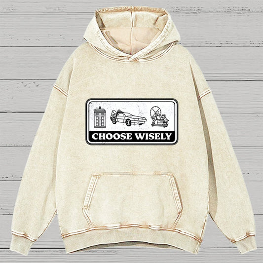 Temporal Dilemma Vintage Distressed Hoodie