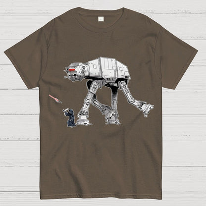 Walking the Galactic Robot Dog Funny Geek T-Shirt