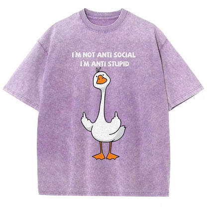 I’M Not Antisocial I’M Antistupid Vintage Distressed T-shirt