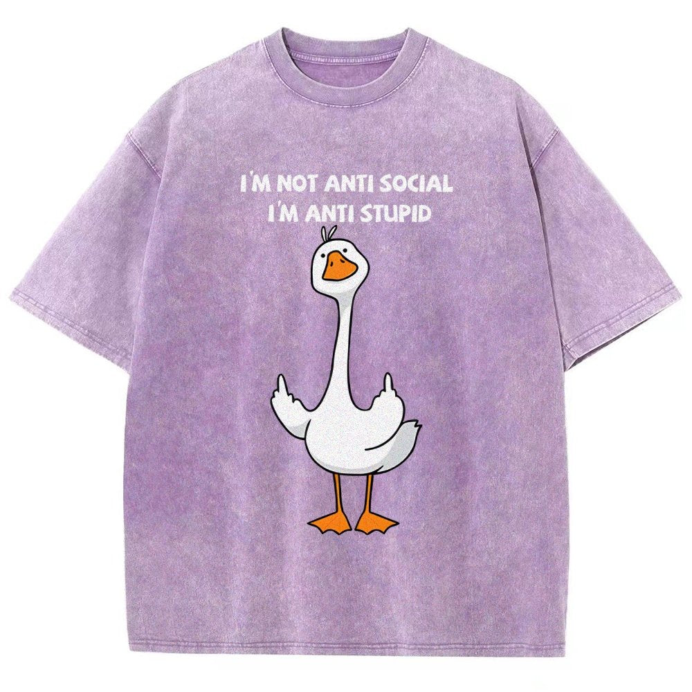 I Am Not Antisocial I’M Antistupid Vintage Distressed T-shirt