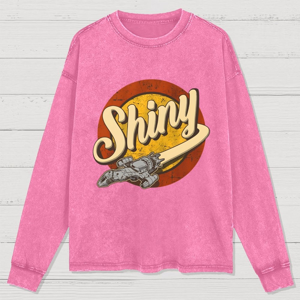 Shiny Washed Long Sleeve Tee