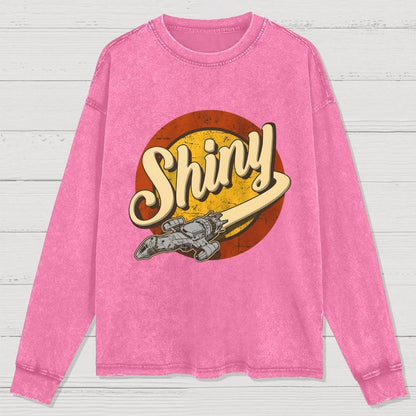 Shiny Washed Long Sleeve Tee
