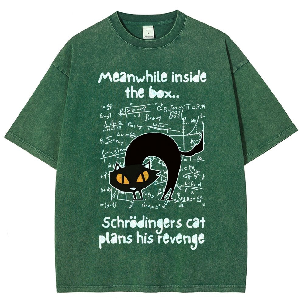 Schrodingers Cat Revenge Vintage Distressed T-shirt