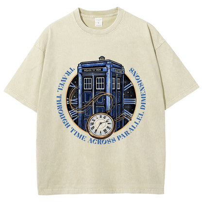 Across Parallel Dimensions Vintage Distressed T-shirt