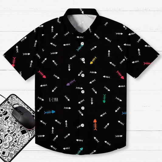 Interesting Fish Bones Geeky Shirt