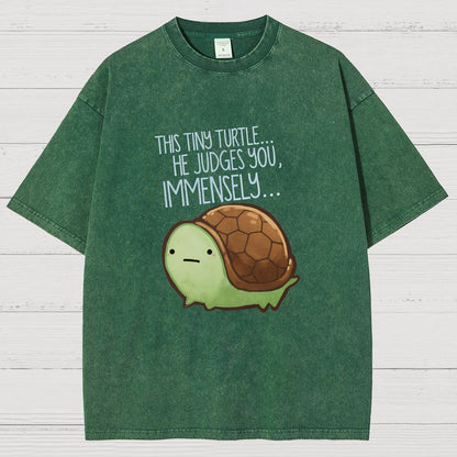 This turtle.. he judges you. Essential Vintage Distressed T-shirt