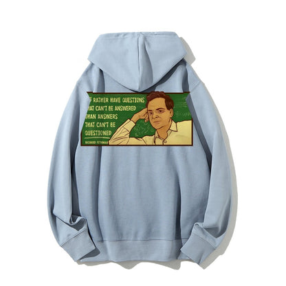 Feynman Science Printed Back Cotton Hoodie