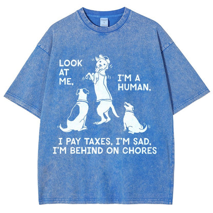 Dog Mocks Humans Vintage Distressed T-shirt