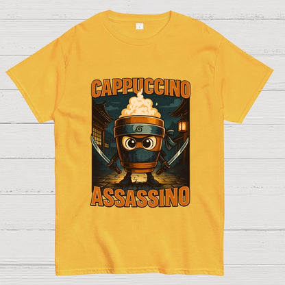 Italian Brainrot Cappuccino Assassino Beverage Coffee Lovers Unisex Geek T-Shirt
