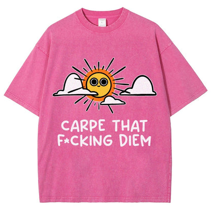 Carpe Diem Vintage Distressed T-shirt