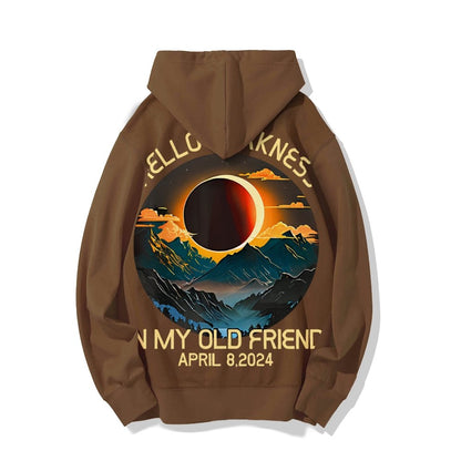 Hello Darkness My Old Friend Nerdy Graphic Geek Printed Back Cotton Hoodie