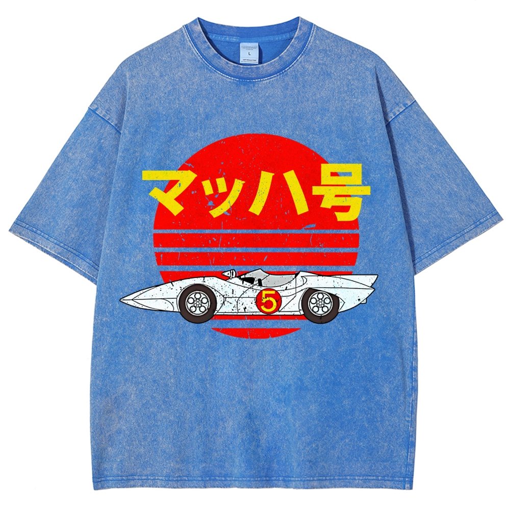 Mach 5 Retro  Vintage Distressed T-shirt