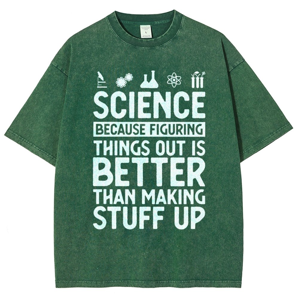 Science Figuring Stuff Funny Science Vintage Distressed T-shirt
