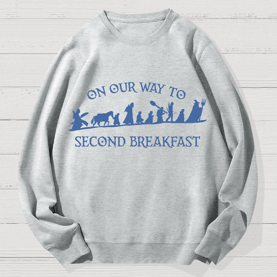 On Our Way to Second Meal Geek Cotton Sweatshirt