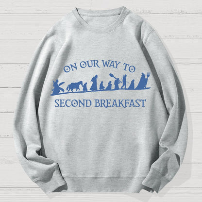 On Our Way to Second Meal Geek Cotton Sweatshirt