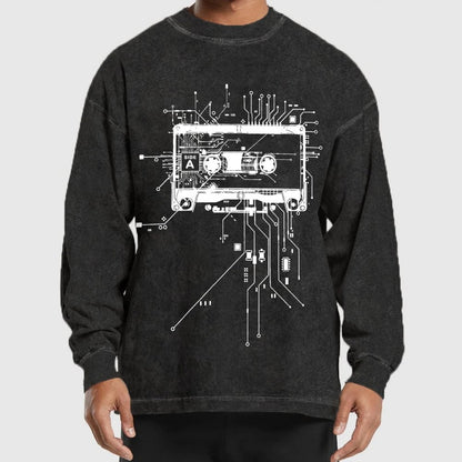 Cyber Tape Washed Long Sleeve Tee