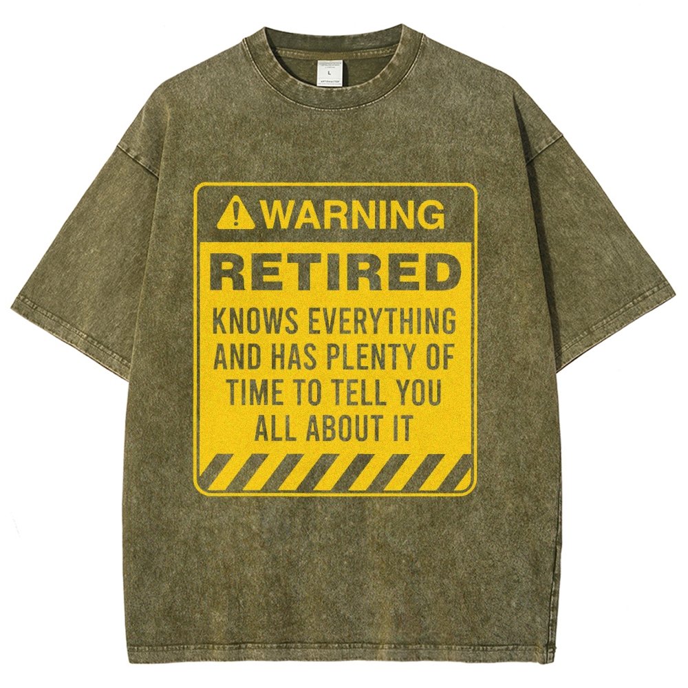 Retired Warning Vintage Distressed T-shirt